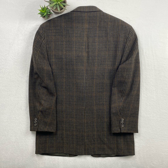 Brooks Brothers Vintage Camelhair Plaid Checkered Sport Coat/Blazer (Multicolor) - Picture 4 of 16